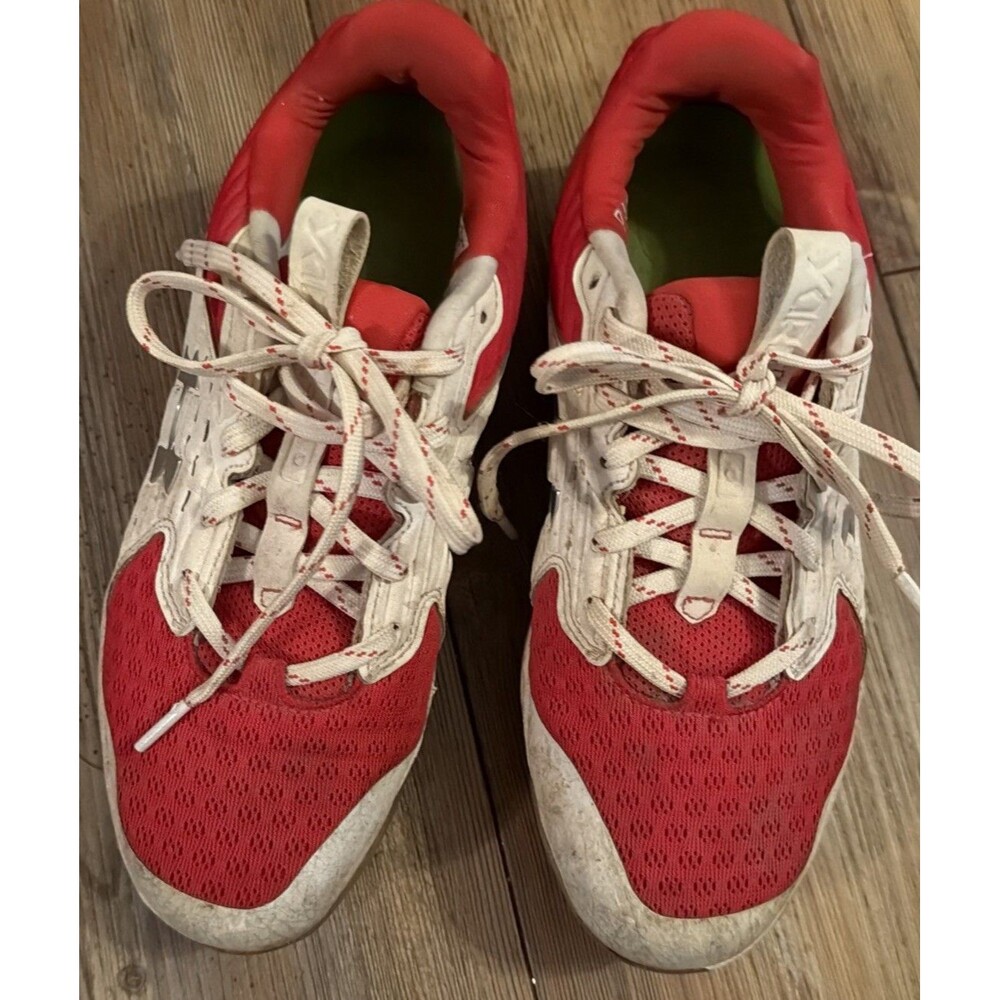 Under Armour Men's Football Cleats Red/White US 7.5 Good Used Cond. Ships Fast!